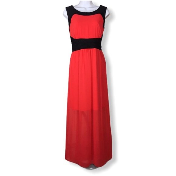 EnFocus Studio Red & Black Maxi Dress - Picture 5 of 5